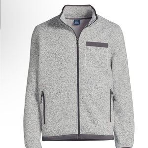 GEORGE Fleece Jacket Size 5XL 62-64 Mens Zipped Front Fleeced Interior Gray New